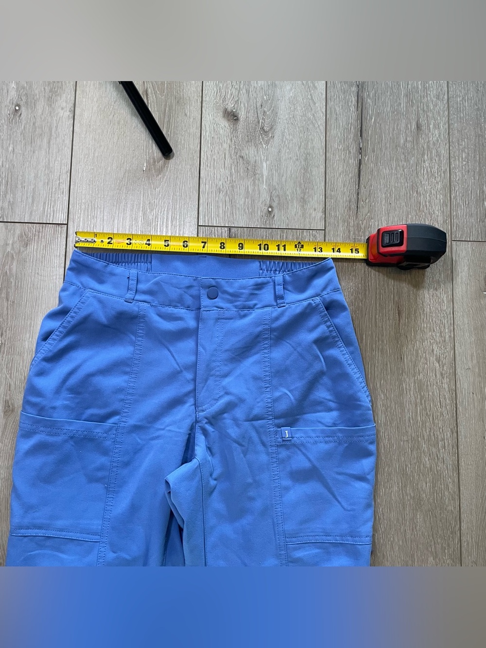 Jaanuu Petite‎ Small Cobalt Blue Cargo Scrub Pants - multi pockets - Picture 5 of 6